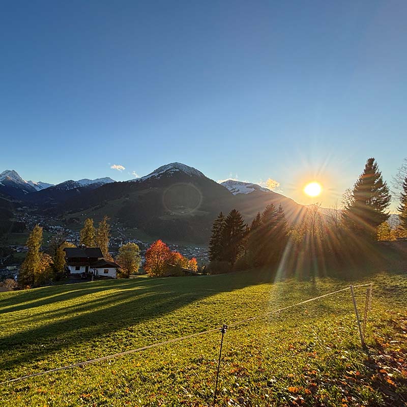 Sonne über den Stallhäusl Ferienwohnungen